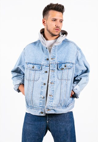 VINTAGE 80S ORIGINAL LEE BASIC DENIM JACKET / S7419
