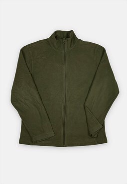 Vintage Starter embroidered khaki green fleece jacket size S