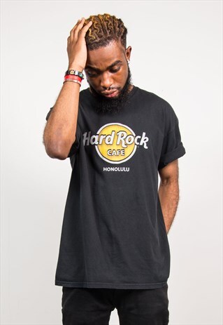 VINTAGE 90'S BLACK HARD ROCK CAFE HONOLULU T-SHIRT