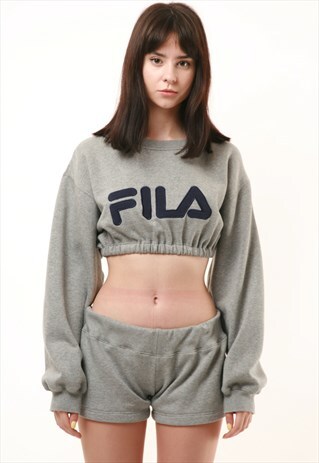 VINTAGE RARE REWORK FILA CROP TOP SUIT ALL IN ONE SHORTS 2