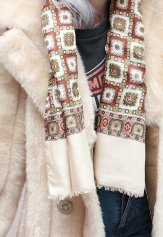 VINTAGE 50S COTTON PAISLEY GENTLEMANS SCARF