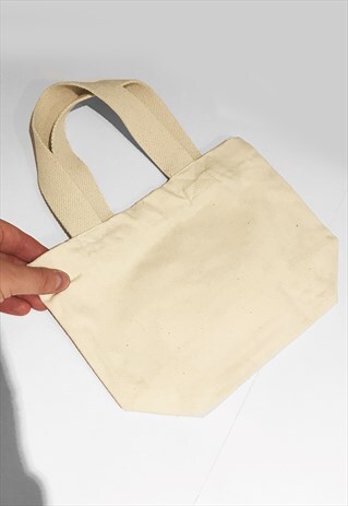 MINI ESSENTIAL ORGANIC COTTON SHOULDER TOTE BAG - CREAM