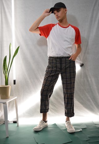 VINTAGE RETRO FANCY LINE TROUSERS