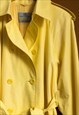 AQUASCUTUM YELLOW VINTAGE MAXI LONG LINED TRENCH COAT 5532