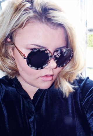 SUNGLASSES ROUND GLASSES CIRCLE TORTOISE FRAME FESTIVAL