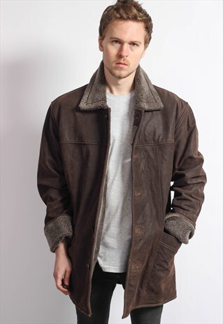 VINTAGE SUEDE SHERPA JACKET