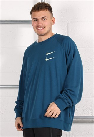 Vintage Nike Sweatshirt in Blue Pullover Lounge Jumper XL