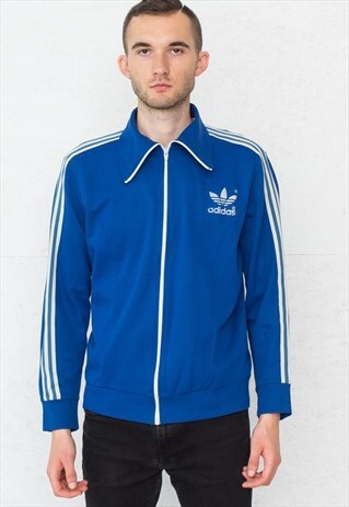 VINTAGE BLUE ADIDAS TRACK JACKET