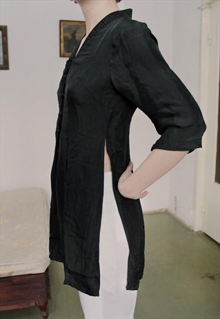 RARE SIDE SPLIT SILK TUNIC
