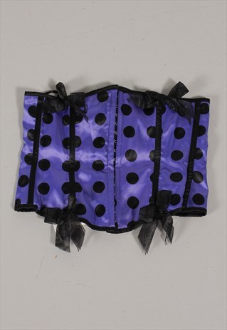 Vintage Y2K 90s Corset Top in Purple Underbust Bodice Large