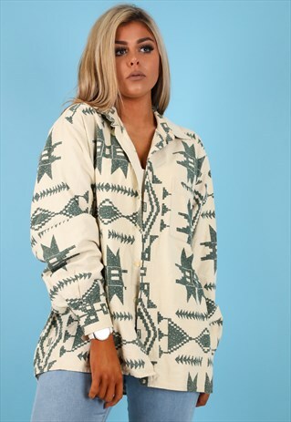 VINTAGE AZTEC PATTERN SHIRT IN MULTI NS237