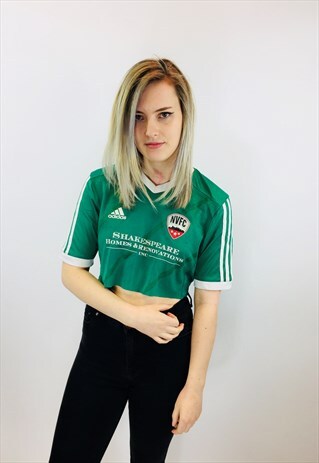VINTAGE ADIDAS CROPPED FESTIVAL FOOTBALL SHIRT