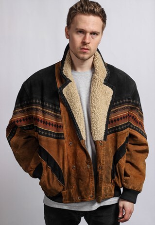 VINTAGE AZTEC SHERPA JACKET