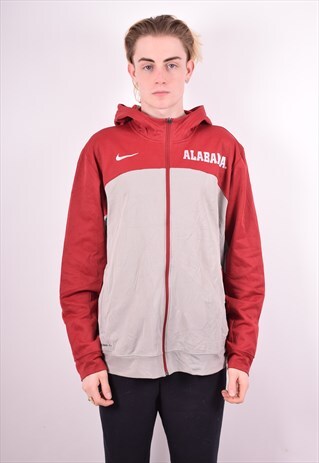 NIKE MENS VINTAGE HOODIE JACKET XL GREY 90S