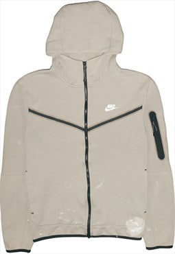 Nike 90's Swoosh Full Zip Up Hoodie Large Grey