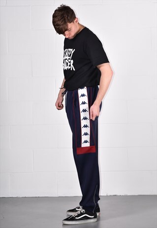 90S KAPPA REPEAT LOGO POLYESTER TRACKSUIT BOTTOMS