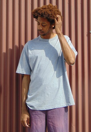 90S CLASSIC SKATER SPORTSWEAR POLY BLEND GREY TEE SHIRT XL