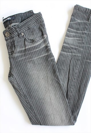 PUNKY FISH GREY PIN STRIPPED SKINY JEANS