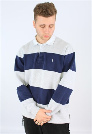 RALPH LAUREN COLOURBLOCK LS RUGBY POLO SHIRT
