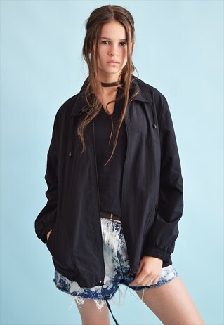 90'S RETRO FESTIVAL OVERSIZED WINDBREAKER JACKET TOP