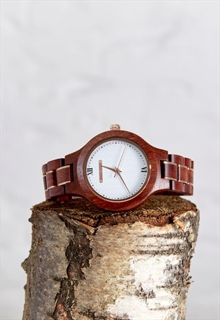 THE MAGNOLIA - HANDMADE RECYCLED WOOD WRISTWATCH