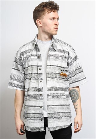 VINTAGE AZTEC PATTERNED SHIRT