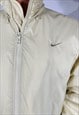 VINTAGE NIKE 90S EMBROIDERED CREAM PUFFER COAT