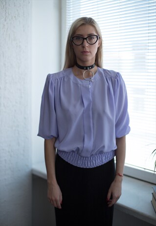 VINTAGE 80'S LILAC BLOUSE