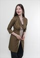 VINTAGE 00S LIGHTWEIGHT TRENCH COAT KHAKI GREEN TRENCH 