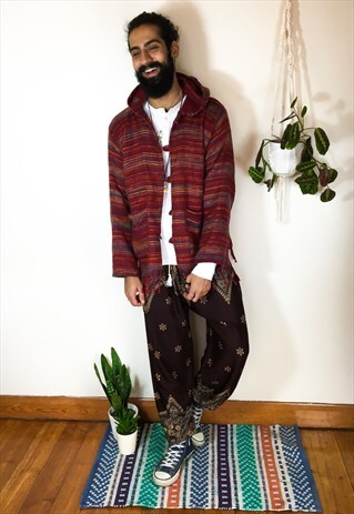 FAIRTRADE BROWN PAISLEY HIPPIE HAREMS / TROUSERS