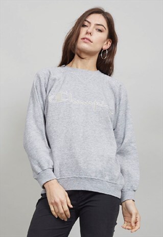 VINTAGE 90'S GREY MARL CHAMPION SWEATSHIRT