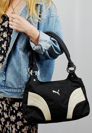 VINTAGE PUMA TWO TONE HANDBAG
