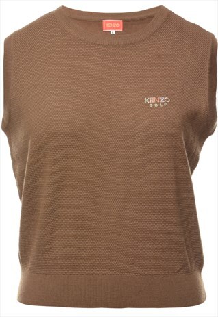 Kenzo Brown Sweater Vest - M