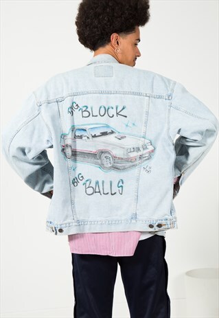 VINTAGE 80S LEVI'S EMBELLISHED DENIM JACKET S1548