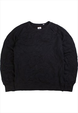 Vintage  Uniqlo Sweatshirt Plain Heavyweight Crewneck Black