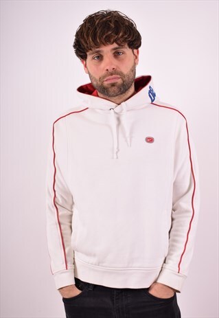 NIKE MENS VINTAGE COR72Z HOODIE JUMPER MEDIUM WHITE 90S