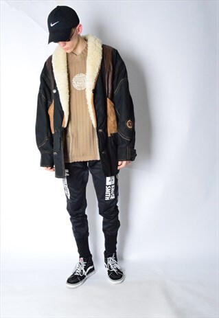 CAMEL VINTAGE 90S BLACK WARM WINTER COAT