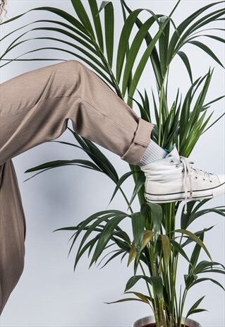 VINTAGE 1990S HIGH-WAISTED TROUSER IN BEIGE
