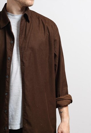 VINTAGE CORDUROY SHIRT BROWN