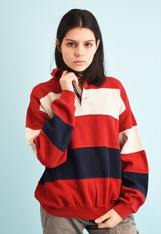Y2K COLOUR BLOCK DADS OVERSIZED KNIT JUMPER