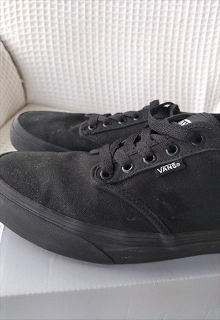 Vans Old School Black Stripe Trainers UK9 Canvas