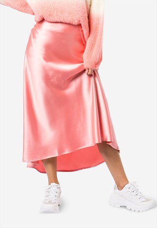 PINK MIDI SKIRT