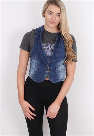 VINTAGE DENIM VEST JACKET /DJ011