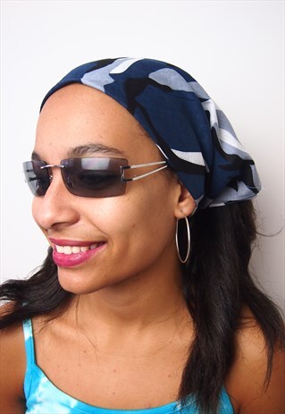 BLUE CAMEO SCARF