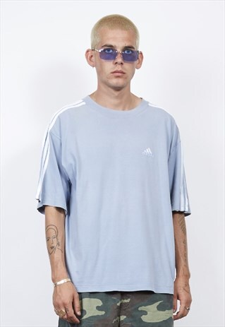 VINTAGE 90'S ADIDAS POWDER BLUE T-SHIRT
