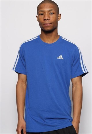 VINTAGE ADIDAS LOGO T-SHIRT BLUE