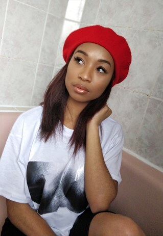 RED WOOL BERET