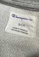 VINTAGE GREY CHAMPION EMBROIDERED SPELL OUT SWEATSHIRT 