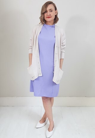 VINTAGE 90'S PALE PINK OVERSIZED GRANDAD CARDIGAN