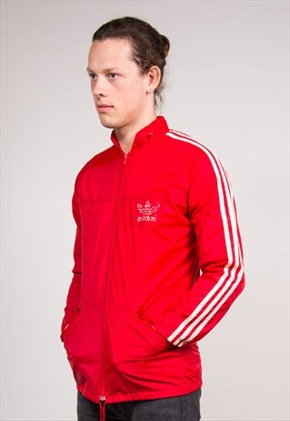 RETRO 90'S RED ADIDAS FESTIVAL CAGOULE JACKET